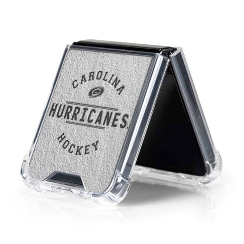 NHL Carolina Hurricanes Black Text Galaxy Z Flip5 5G Clear Case