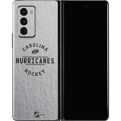 NHL Carolina Hurricanes Black Text Galaxy Z Fold2 5G Skin