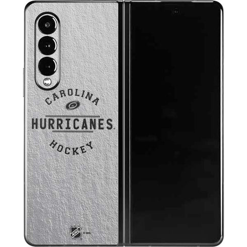 NHL Carolina Hurricanes Black Text Galaxy Z Fold3 5G Skin