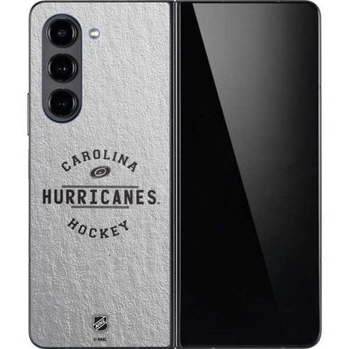 NHL Carolina Hurricanes Black Text Galaxy Z Fold5 5G Skin