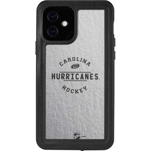 NHL Carolina Hurricanes Black Text iPhone 12 Waterproof Case
