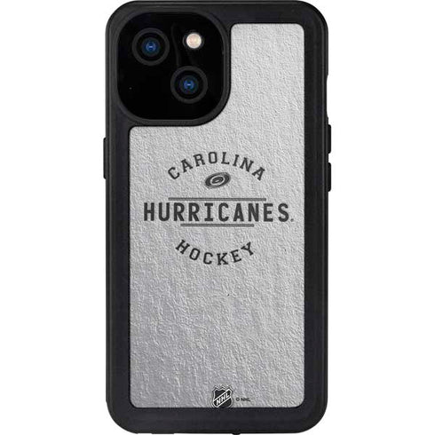 NHL Carolina Hurricanes Black Text iPhone 13 Mini Waterproof Case