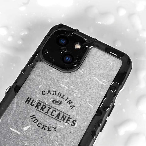 NHL Carolina Hurricanes Black Text iPhone 15 Waterproof Case