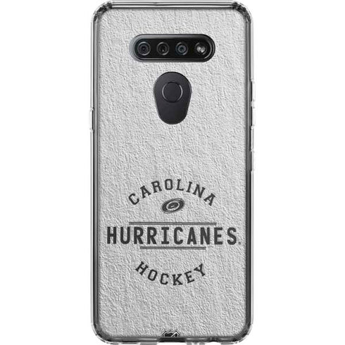 NHL Carolina Hurricanes Black Text LG K51/Q51 Clear Case