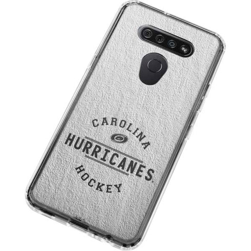 NHL Carolina Hurricanes Black Text LG K51/Q51 Clear Case