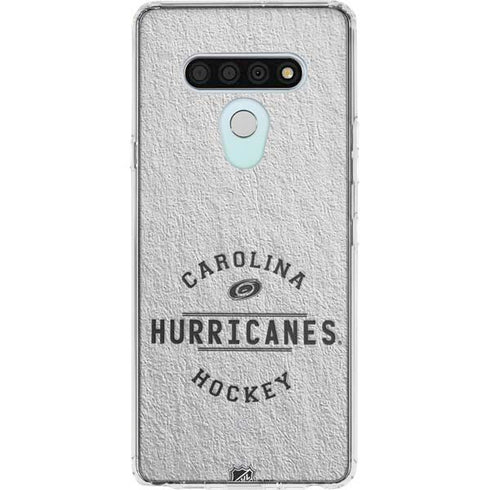NHL Carolina Hurricanes Black Text LG Stylo 6 Clear Case