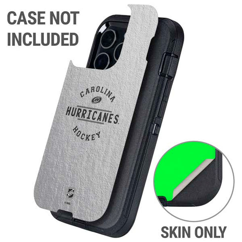 NHL Carolina Hurricanes Black Text Otterbox Defender iPhone Skin