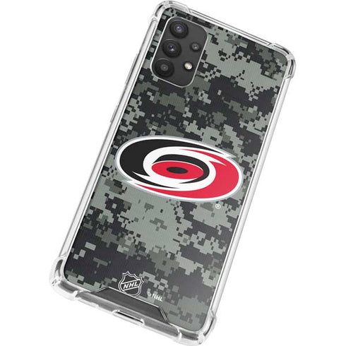 NHL Carolina Hurricanes Camo Galaxy A32 5G Clear Case