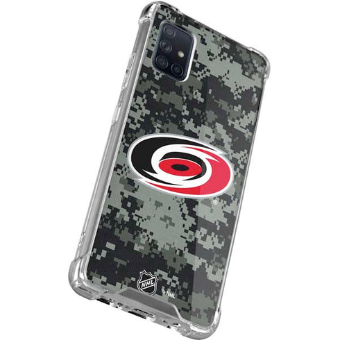 NHL Carolina Hurricanes Camo Galaxy A51 5G Clear Case