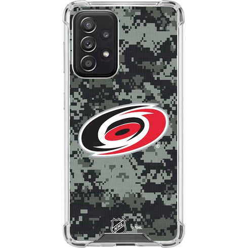 NHL Carolina Hurricanes Camo Galaxy A52 5G Clear Case