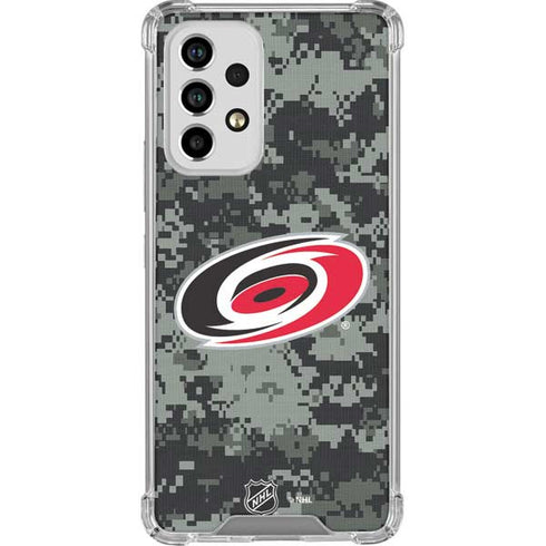 NHL Carolina Hurricanes Camo Galaxy A53 5G Clear Case