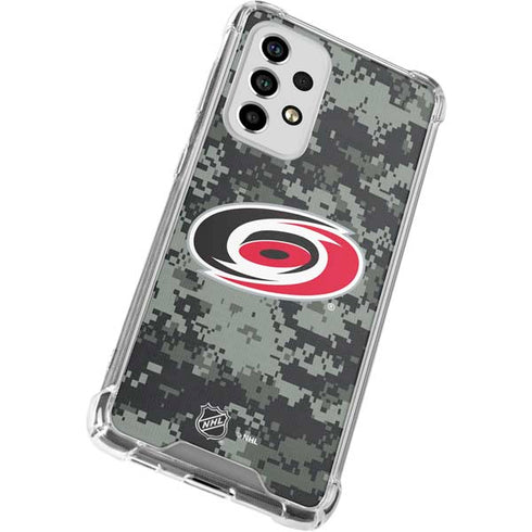 NHL Carolina Hurricanes Camo Galaxy A53 5G Clear Case