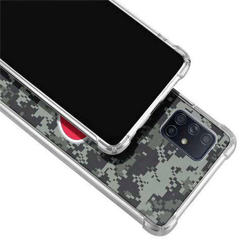 NHL Carolina Hurricanes Camo Galaxy A71 5G Clear Case