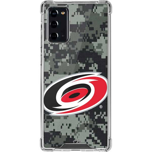 NHL Carolina Hurricanes Camo Galaxy Note20 5G Clear Case