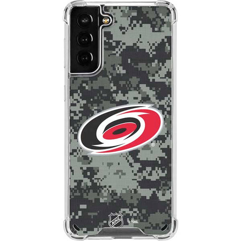 NHL Carolina Hurricanes Camo Galaxy S21 Plus 5G Clear Case
