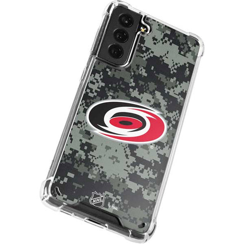 NHL Carolina Hurricanes Camo Galaxy S21 Plus 5G Clear Case