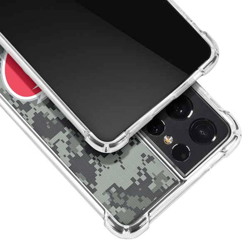 NHL Carolina Hurricanes Camo Galaxy S21 Ultra 5G Clear Case