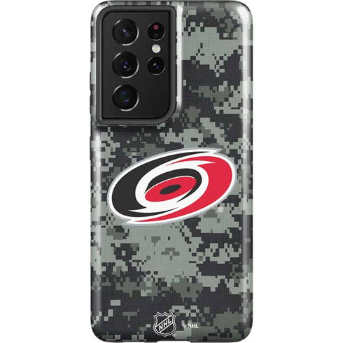 NHL Carolina Hurricanes Camo Galaxy S21 Ultra 5G Pro Case