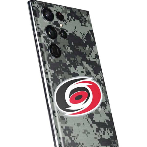 NHL Carolina Hurricanes Camo Galaxy S22 Ultra Skin