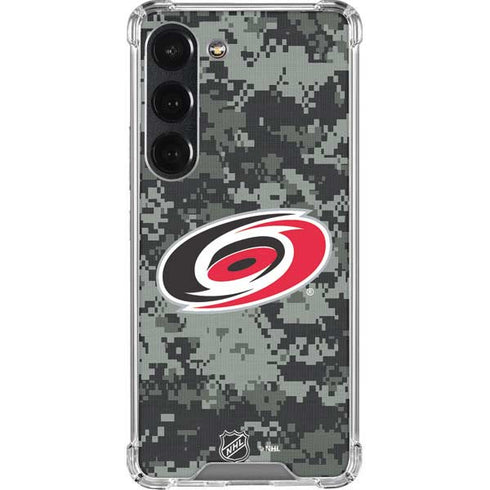 NHL Carolina Hurricanes Camo Galaxy S23 Clear Case