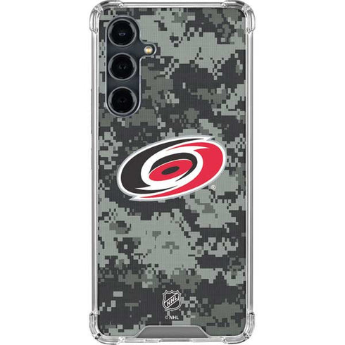 NHL Carolina Hurricanes Camo Galaxy S23 FE Clear Case