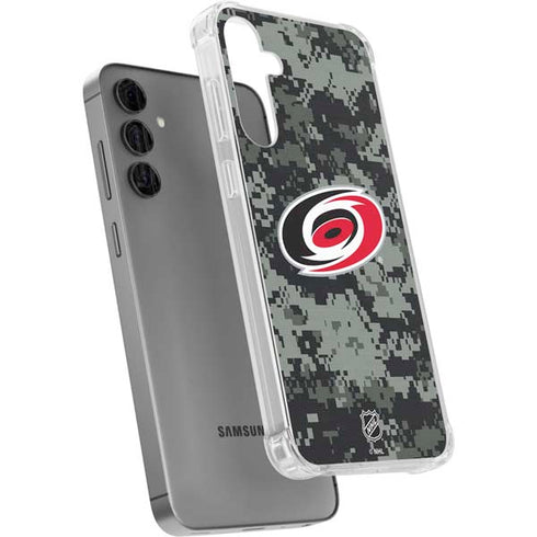 NHL Carolina Hurricanes Camo Galaxy S24 Plus Clear Case