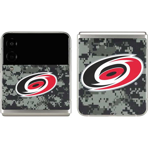 NHL Carolina Hurricanes Camo Galaxy Z Flip3 5G Skin