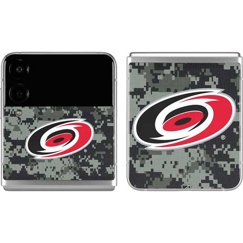 NHL Carolina Hurricanes Camo Galaxy Z Flip4 5G Skin