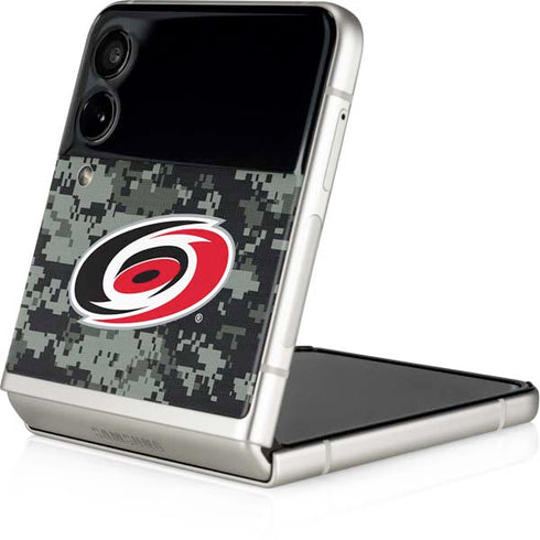 NHL Carolina Hurricanes Camo Galaxy Z Flip4 5G Skin