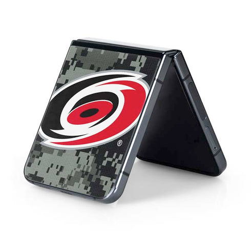 NHL Carolina Hurricanes Camo Galaxy Z Flip5 5G Skin