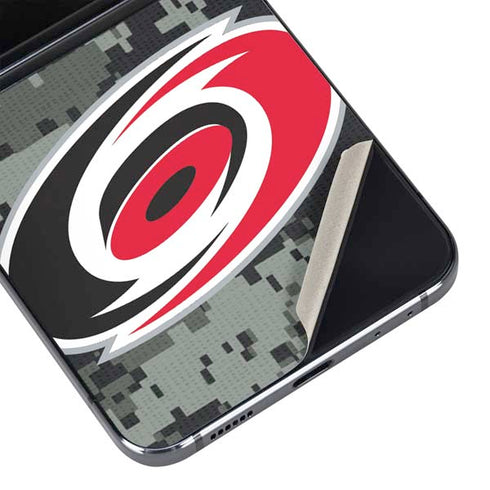 NHL Carolina Hurricanes Camo Galaxy Z Flip5 5G Skin