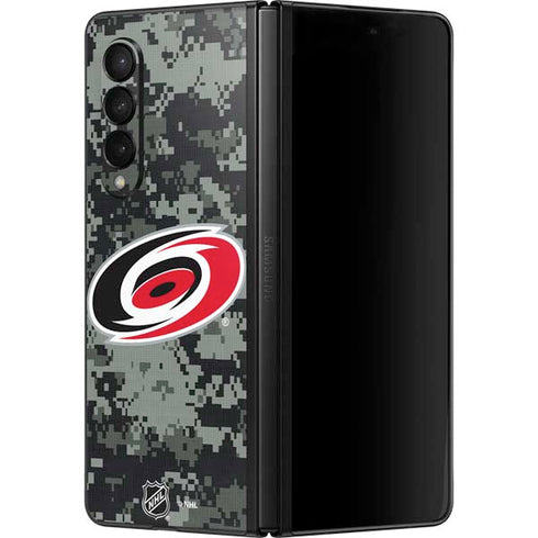 NHL Carolina Hurricanes Camo Galaxy Z Fold3 5G Skin