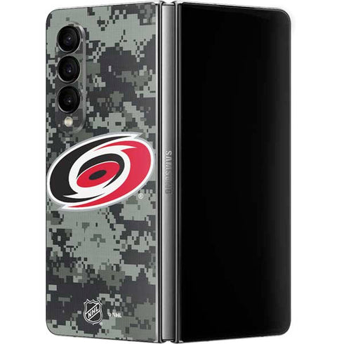 NHL Carolina Hurricanes Camo Galaxy Z Fold4 5G Skin
