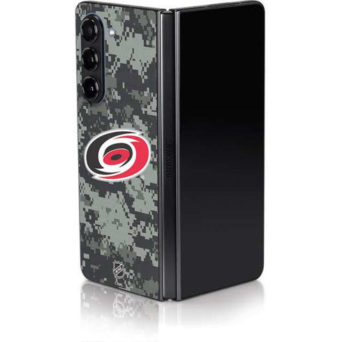 NHL Carolina Hurricanes Camo Galaxy Z Fold5 5G Skin