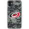 NHL Carolina Hurricanes Camo iPhone 11 Clear Case