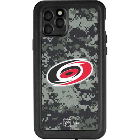 NHL Carolina Hurricanes Camo iPhone 11 Pro Waterproof Case