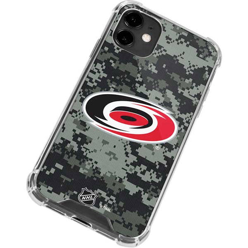 NHL Carolina Hurricanes Camo iPhone 12 Clear Case