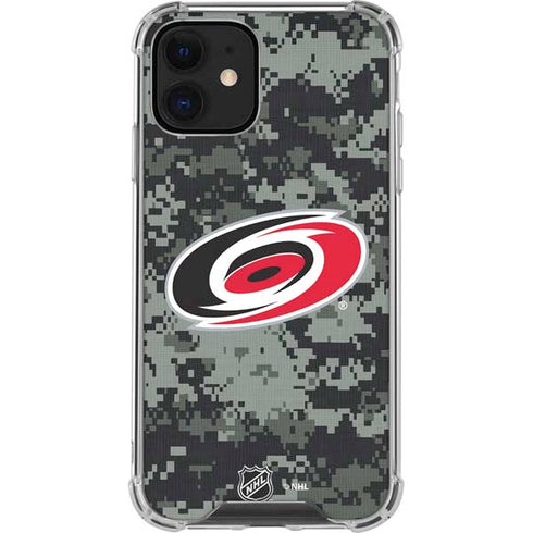 NHL Carolina Hurricanes Camo iPhone 12 Mini Clear Case