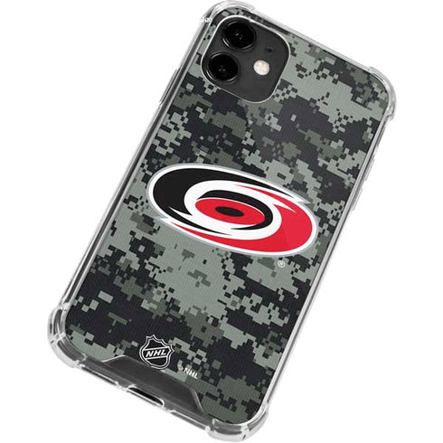 NHL Carolina Hurricanes Camo iPhone 12 Mini Clear Case