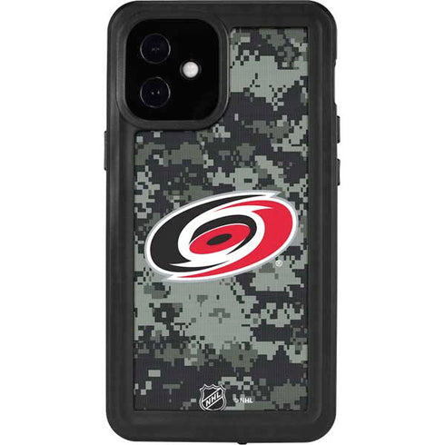 NHL Carolina Hurricanes Camo iPhone 12 Mini Waterproof Case