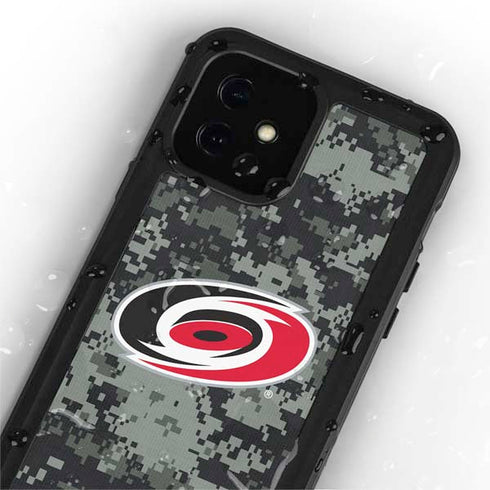 NHL Carolina Hurricanes Camo iPhone 12 Mini Waterproof Case