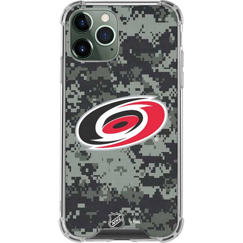 NHL Carolina Hurricanes Camo iPhone 12 Pro Max Clear Case
