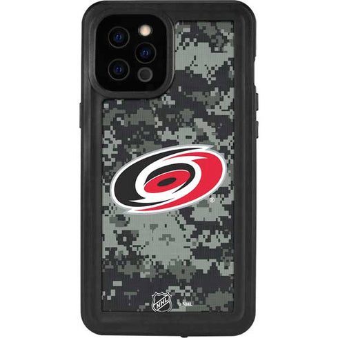 NHL Carolina Hurricanes Camo iPhone 12 Pro Max Waterproof Case