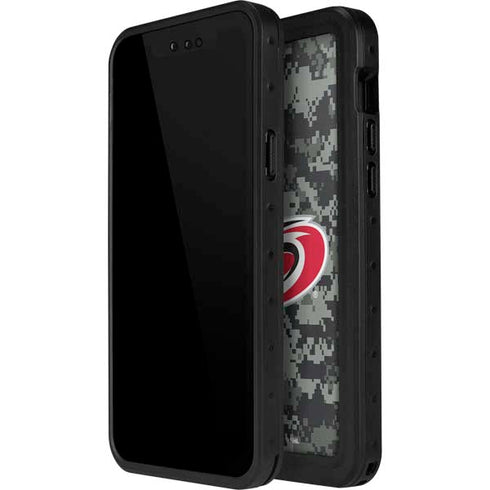 NHL Carolina Hurricanes Camo iPhone 12 Pro Waterproof Case