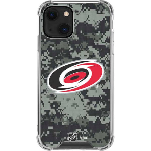 NHL Carolina Hurricanes Camo iPhone 13 Clear Case