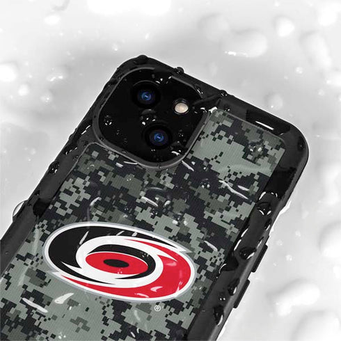 NHL Carolina Hurricanes Camo iPhone 13 Mini Waterproof Case