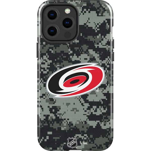 NHL Carolina Hurricanes Camo iPhone 15 Pro Max Impact Case
