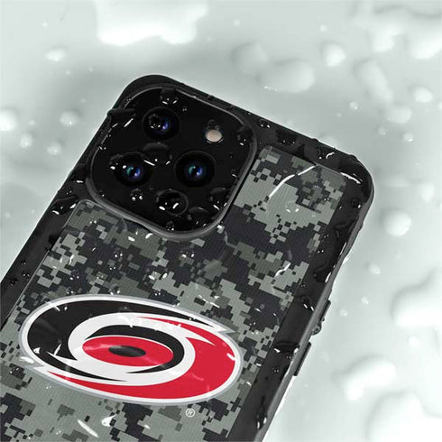 NHL Carolina Hurricanes Camo iPhone 14 Pro Max Waterproof Case