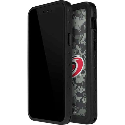 NHL Carolina Hurricanes Camo iPhone 14 Pro Waterproof Case