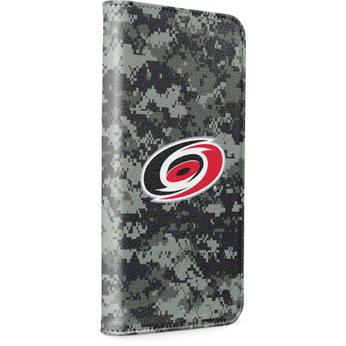 NHL Carolina Hurricanes Camo iPhone 15 Pro Max Folio Case